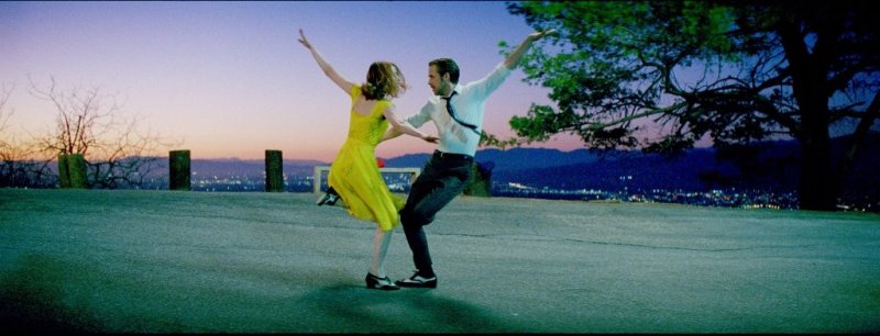 Emma Stone e Ryan Gosling in La La Land di Damien Chazelle