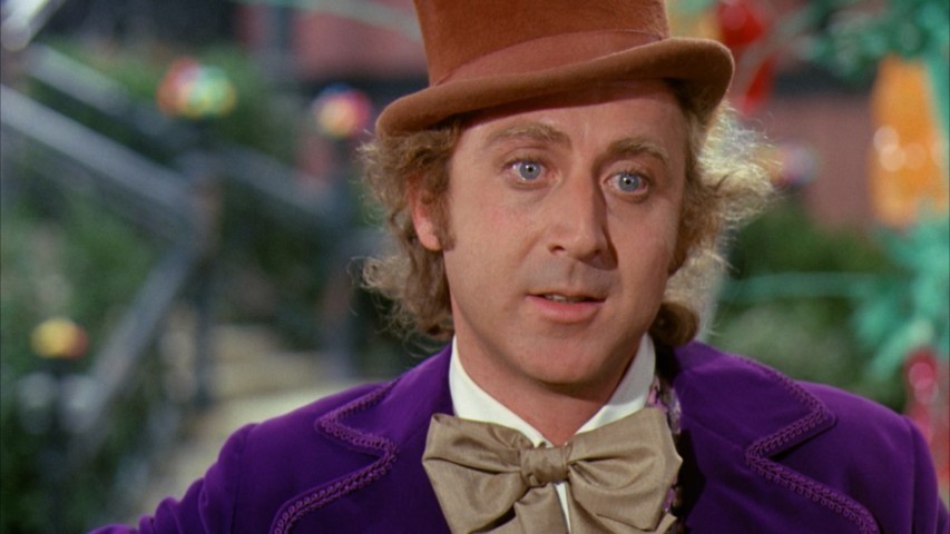 Gene Wilder è Willy Wonka nel film Willy Wonka e la fabbrica di cioccolato, 1971, Mel Stuart