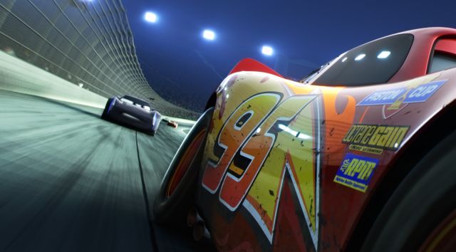REAR VIEW — The legendary #95 may be leading the pack, but the high-tech Next Gen racers are closing in fast. Directed by Brian Fee and produced by Kevin Reher, “Cars 3” cruises into theaters on June 16, 2017. ©2016 Disney•Pixar. All Rights Reserved.