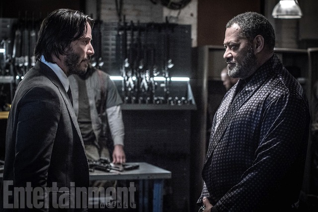 JOHN WICK: CHAPTER 2 (2017) John Wick (Keanu Reeves) and The Bowery King (Laurence Fishburne)