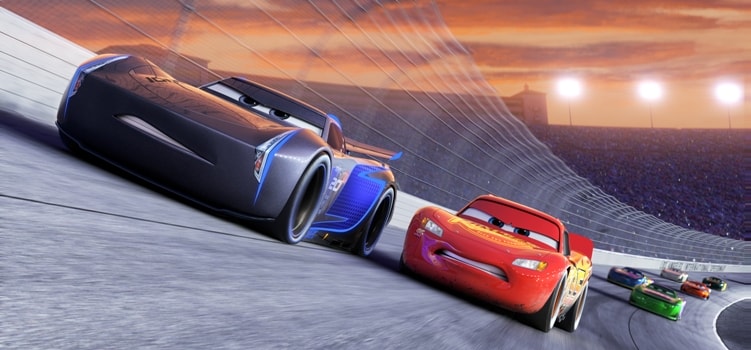 cars 3 Saetta McQueen trailer italiano NEXT-GEN TAKES THE LEAD — Jackson Storm (voice of Armie Hammer), a frontrunner in the next generation of racers, posts speeds that even Lightning McQueen (voice of Owen Wilson) hasn't seen. "Cars 3" is in theaters June 16, 2017. ©2016 Disney•Pixar. All Rights Reserved.