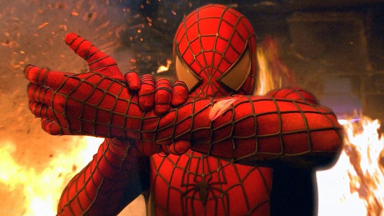 Tobey Maguire in una scena de Spider-Man