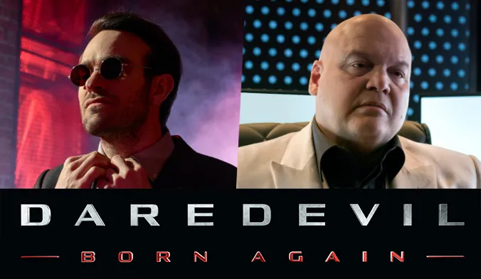 Daredevil: Born Again Charlie Cox e Vincent D'Onofrio nella serie tv.