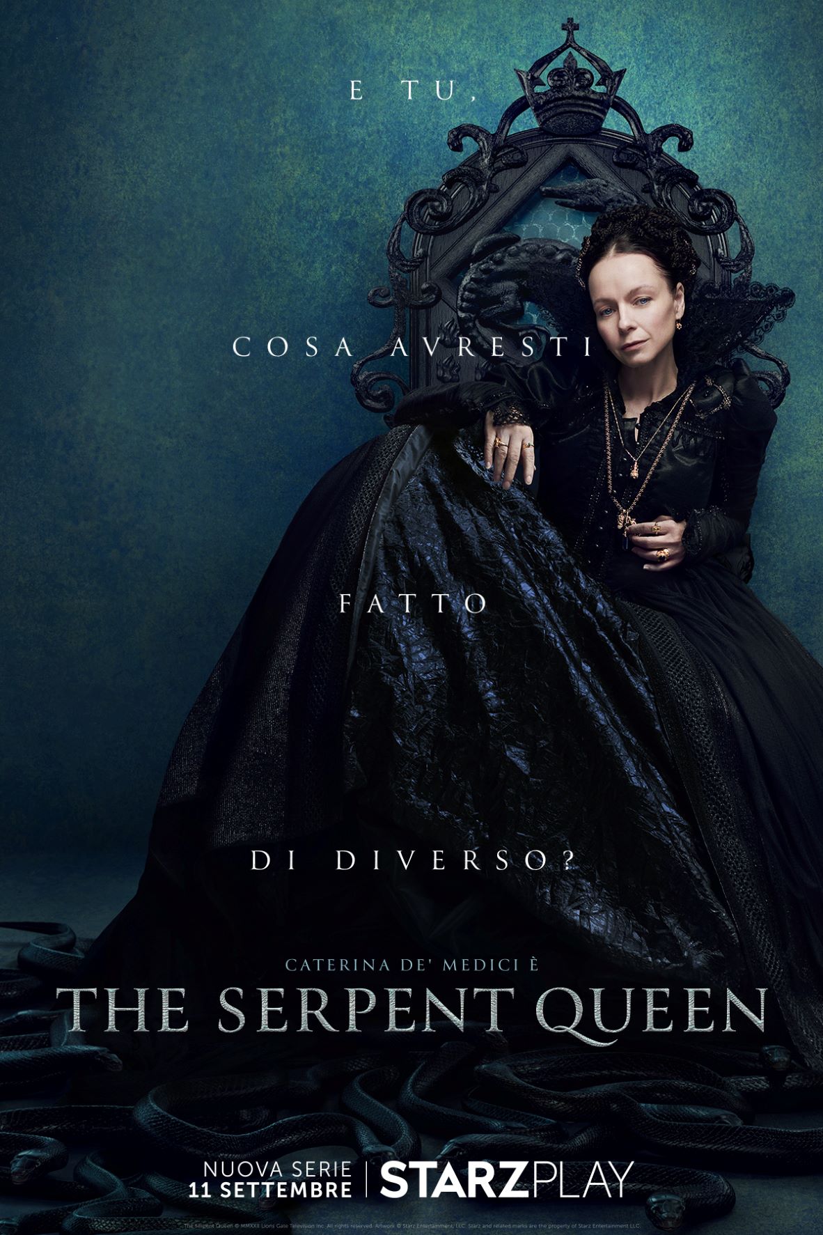 The Serpent Queen- il poster della nuova serie tv di Starz con Samantha Morton.